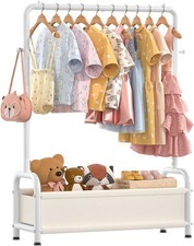 Kids Clothes Rail with Storage