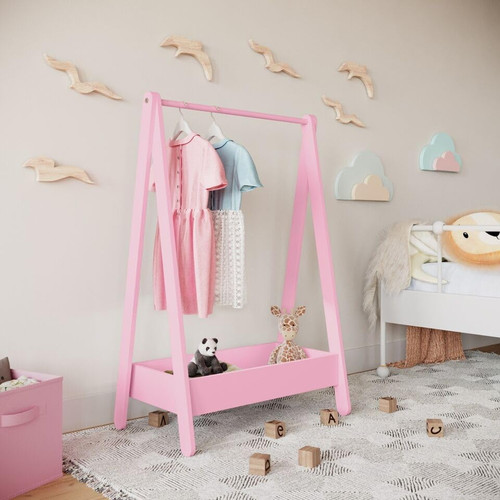 Kids wooden storage - storage, rail