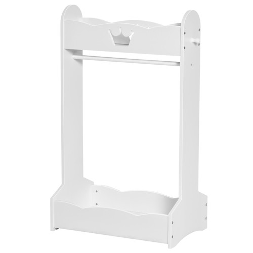 Homcom kids wood clothes rack - kids,