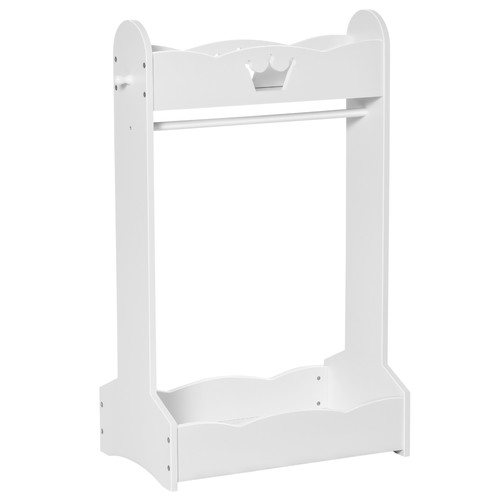 Homcom kids wood clothes - homcom, rack